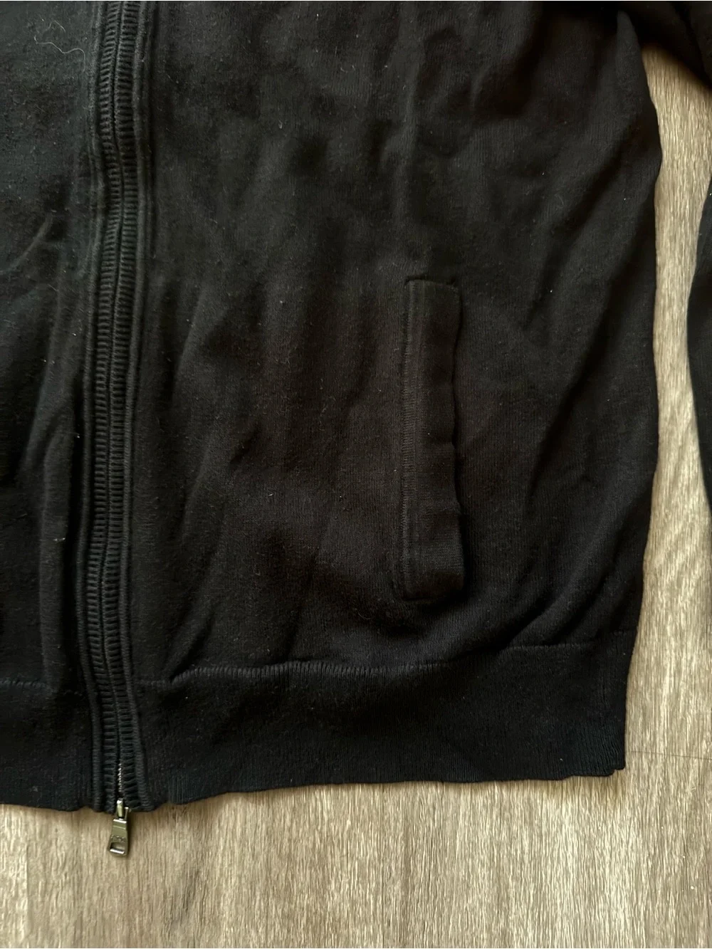 Banana Republic Black Zip-Up Knit Bomber